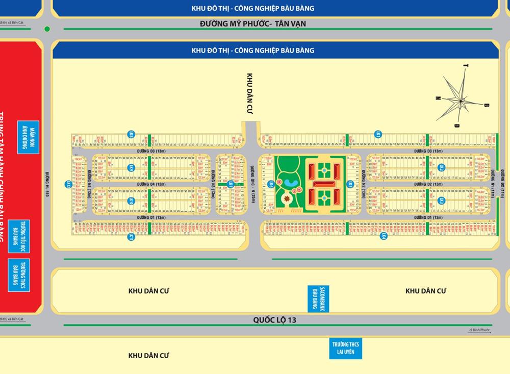 Mặt bằng dự án Golden Future City Kim Oanh Group